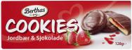 Cookies Sjokolade&Jordbær 128g Berthas
