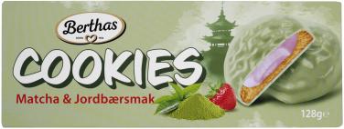 Cookies Matcha Jordbær 128g Berthas